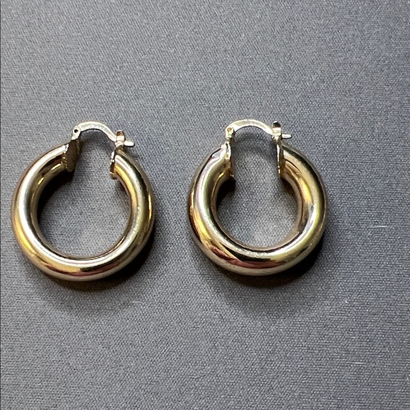 Jewelry - Classic Gold-Tone Chunky Hoop Earrings